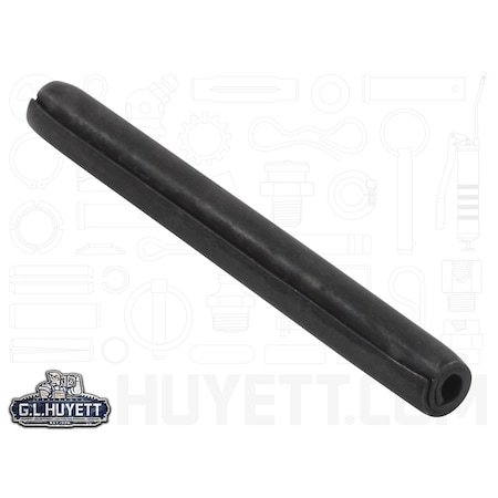 Spirol Coiled Spring Pin, 1/8 in Outside Dia, 1-1/4 in L, Carbon Steel, 1 PK SPC-125-1250H